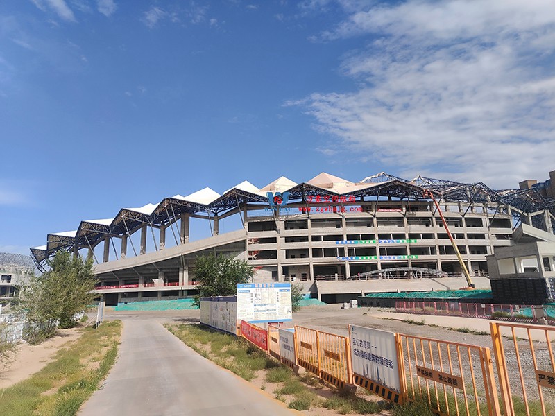 緊抓施工進度|這個體育場PTFE膜結構工程有最新動態~