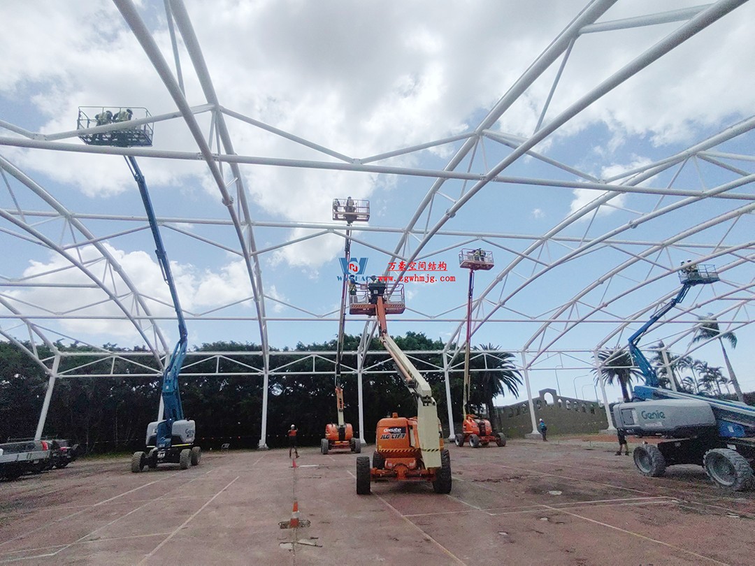 澳大利亞希望島網(wǎng)球中心PTFE膜屋面全面施工 澳大利亞希望島網(wǎng)球中心PTFE膜屋面全面施工